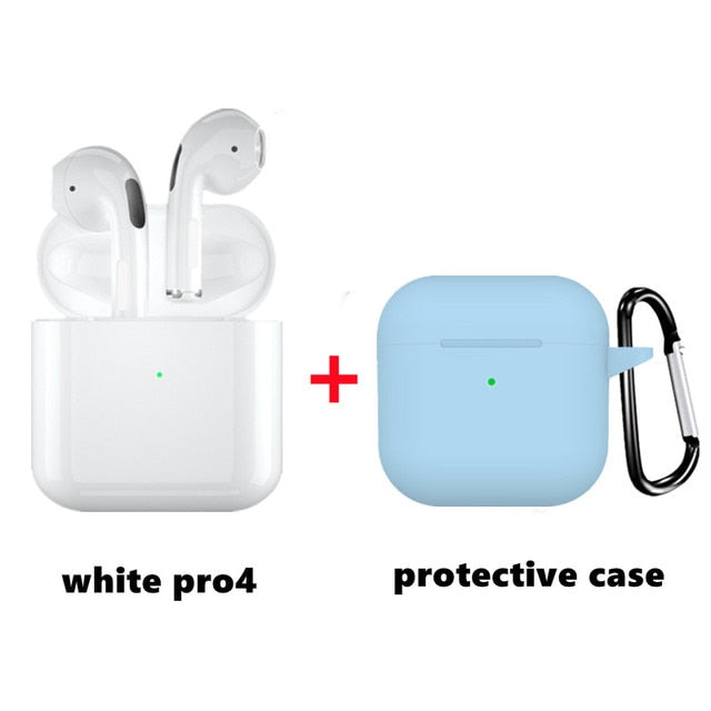 Original Air Pros 4 TWS Wireless Bluetooth Earphones Mini Pod Earbuds Gaming Handfree Headset For Xiaomi Apple iPhone Headphones