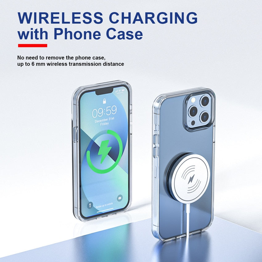 100W Magnetic Wireless Charger Pad Stand For iPhone 14 13 12 Pro Max Mini Airpods Pro USB A PD Fast Charging Station Qi Chargers